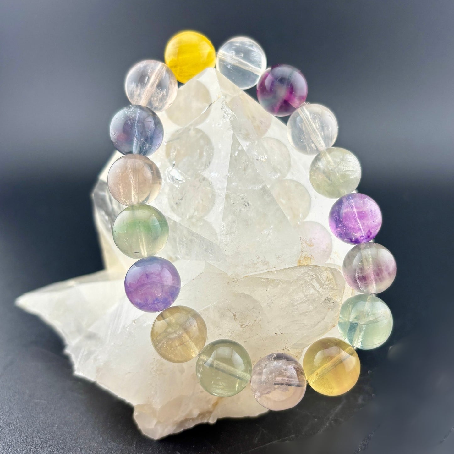 Rainbow Fluorite 12mm Bracelet