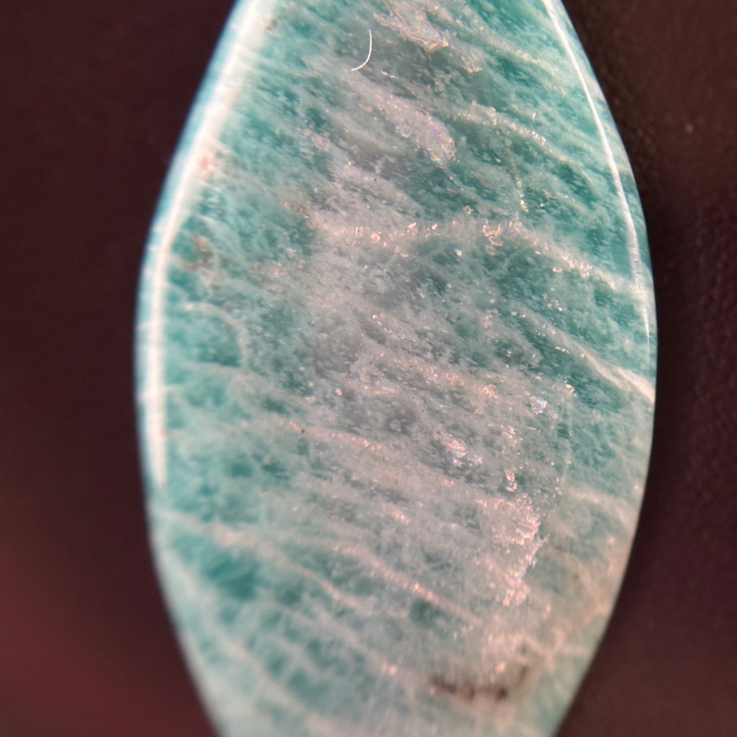 Amazonite Marquis Stone and Sterling Silver Pendant