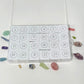 Crystal Advent Calendar – Curated Set of 24 Raw and Tumbled Crystals in Reusable Storage Container