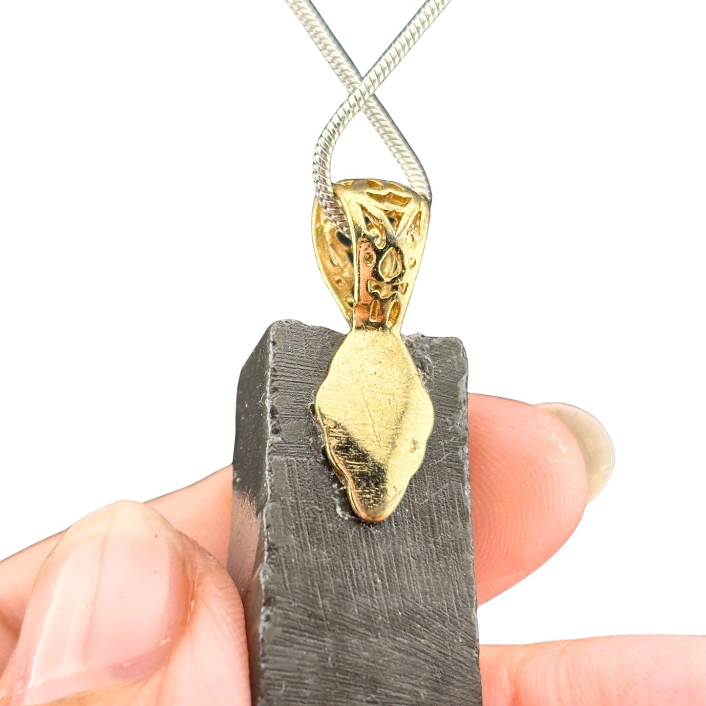 Ammolite Gold Pendant