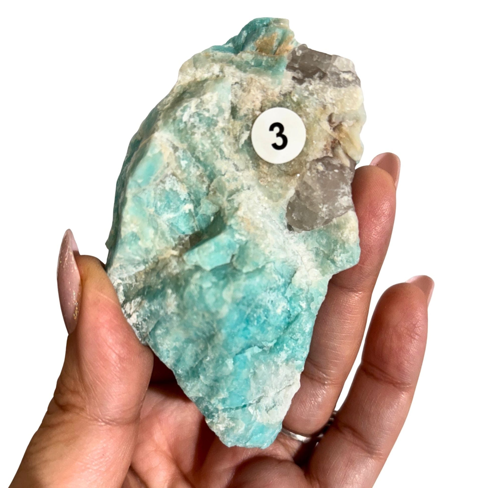 Raw amazonite back 