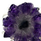 Amethyst stalactite slice close-up