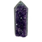 Amethyst geode tower small carving 