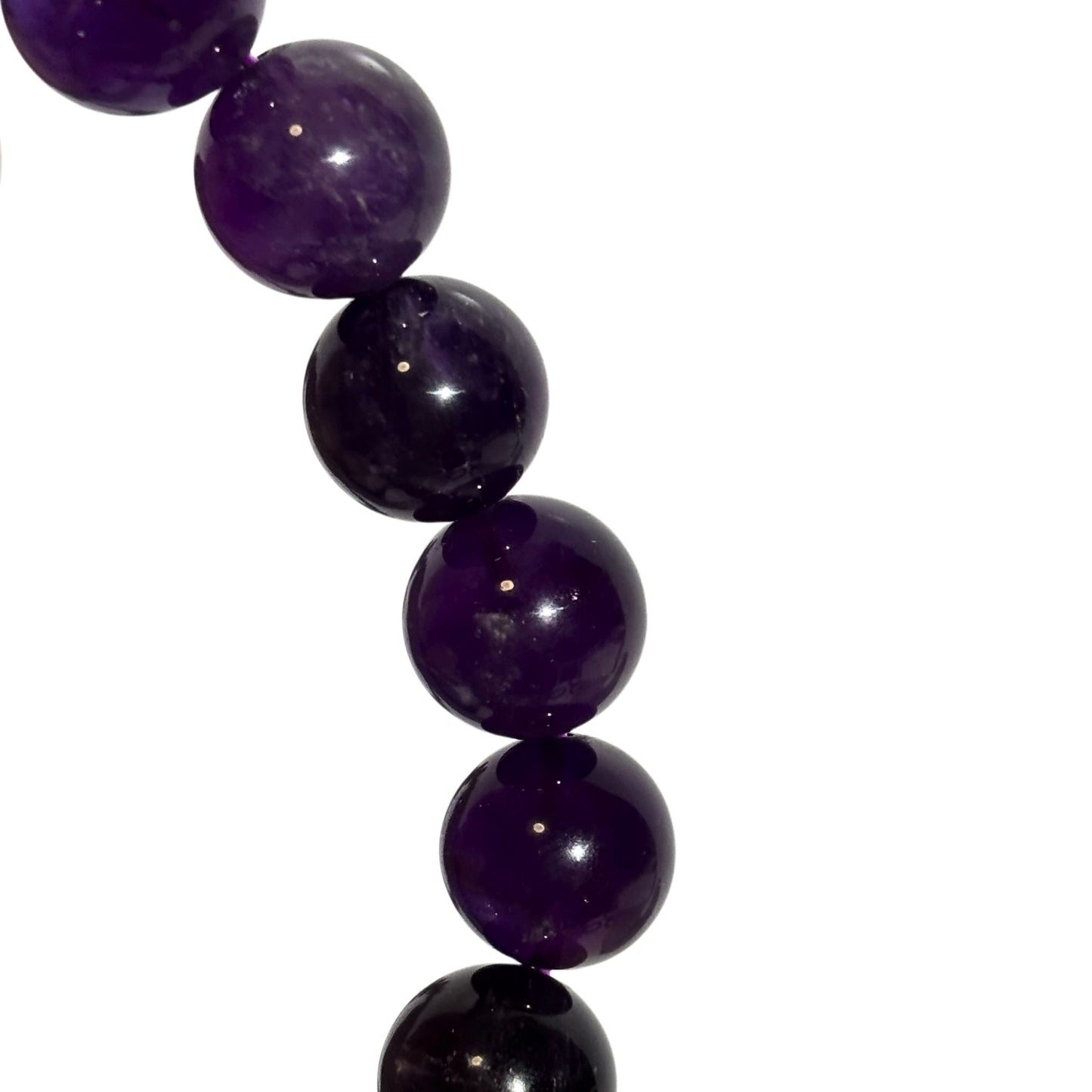 Amethyst purple crystal bead bracelet