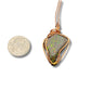 Ammolite Wire Wrapped Pendant Necklace