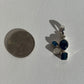 Blue apatite and white topaz pendant size comparison 