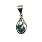 Blue apatite sterling silver swirl pendant