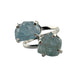 Raw aquamarine dual adjustable ring