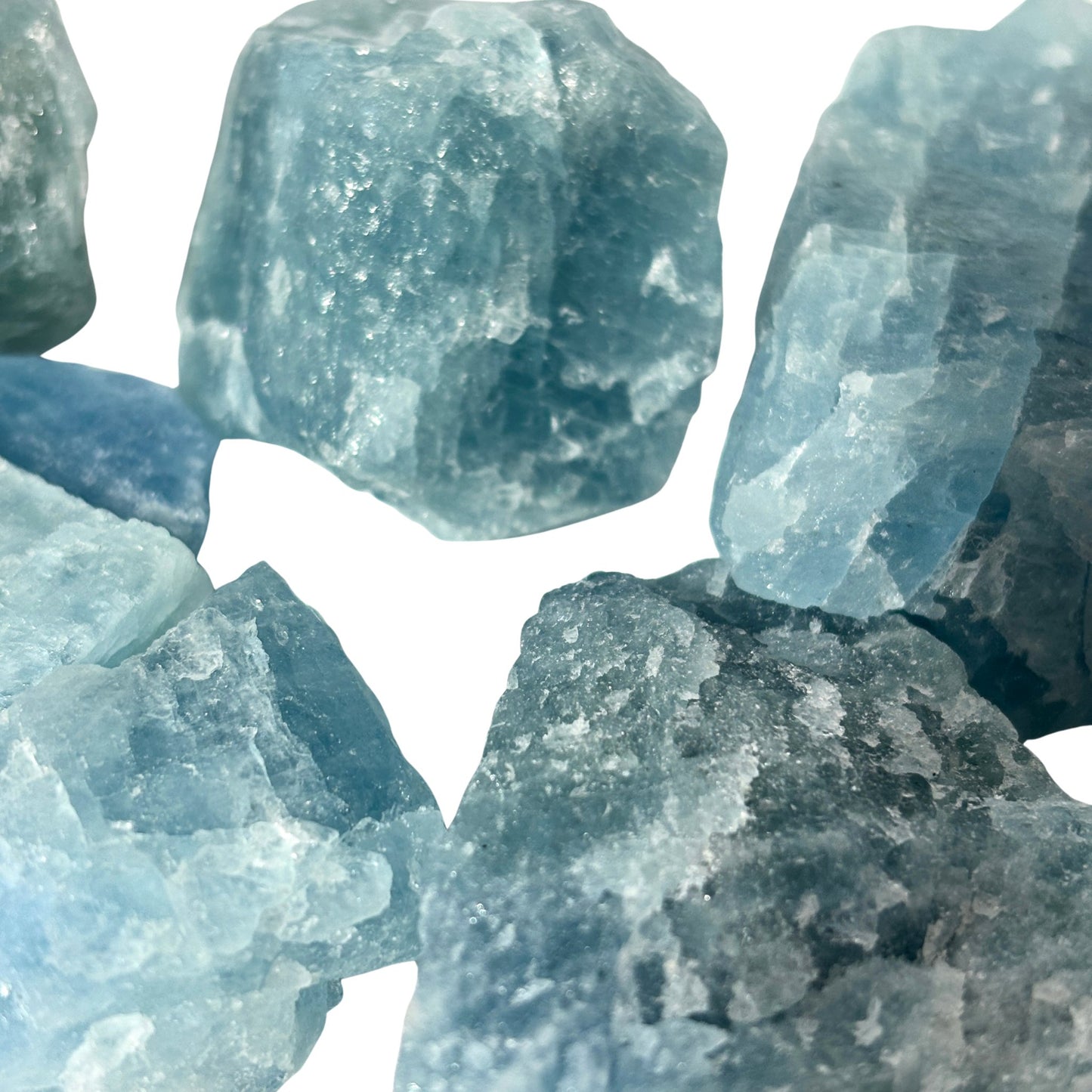 Raw Aquamarine in Multiple Sizes from Brazil
