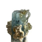 Aquamarine crystal with hyalite opal and feldspar 