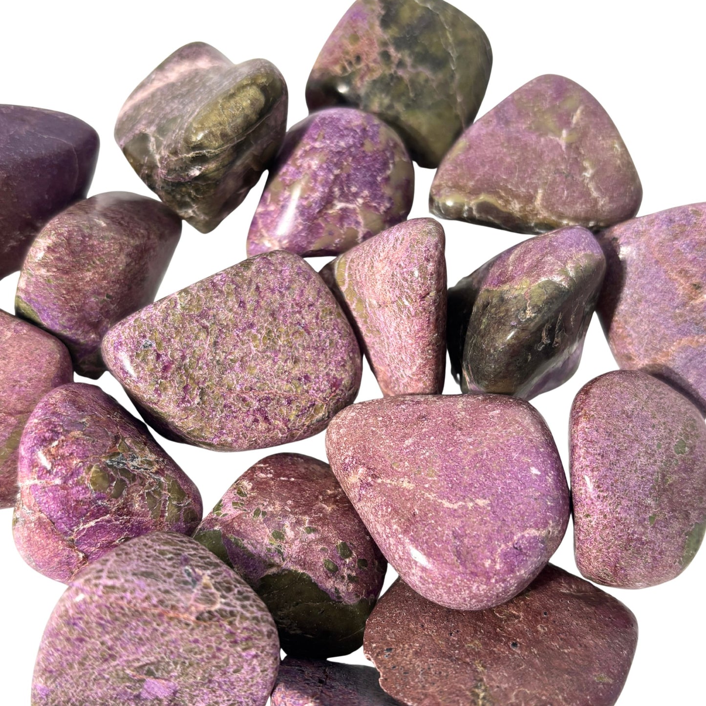 Atlantisite Stichtite and Serpentine Tumbled Pocket Stone in Multiple Sizes