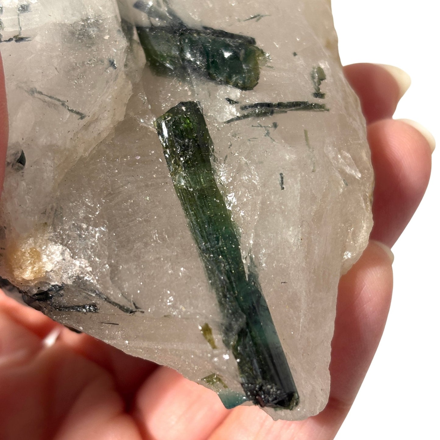 Blue and Green Tourmaline in Quartz Matrix