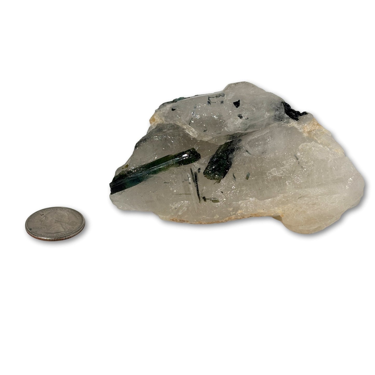 Blue and Green Tourmaline in Quartz Matrix