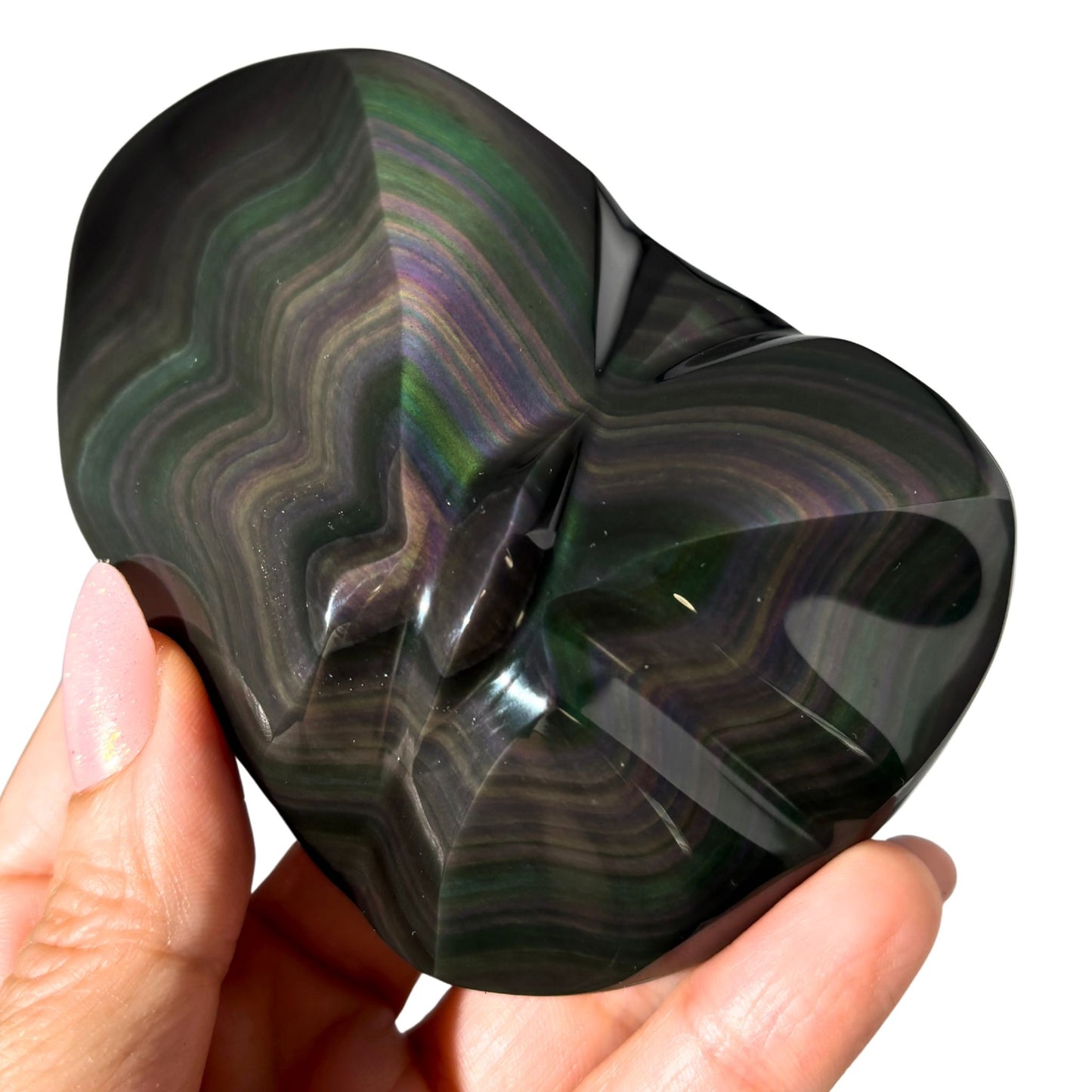 Rainbow Obsidian Butterfly Freeform Polished Sculpture