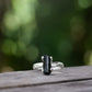 Black Tourmaline Crystal Prong Set Ring in Sterling Silver from Starborn Creations