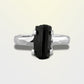 Black Tourmaline Crystal Prong Set Ring in Sterling Silver from Starborn Creations