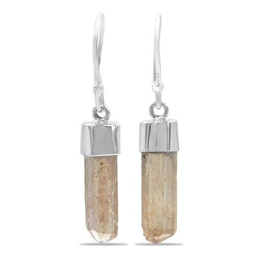 Imperial Topaz Crystal Dangle Earrings in Sterling Silver from Starborn Creations