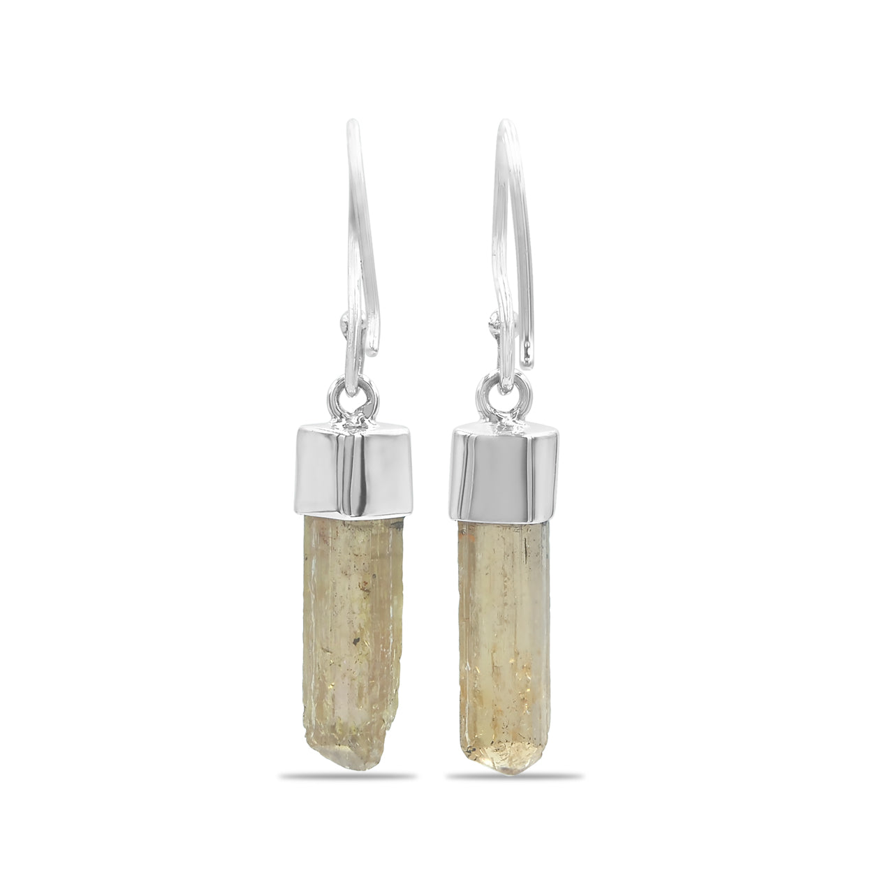 Imperial Topaz Crystal Dangle Earrings in Sterling Silver from Starborn Creations