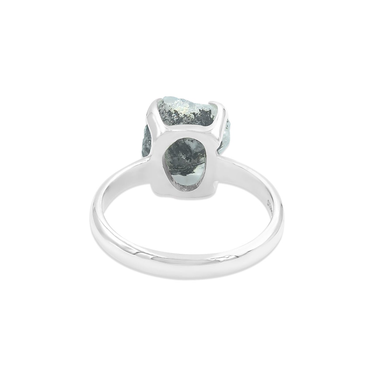 Rainbow Moonstone Prong Set Ring in Sterling Silver from Starborn Creations