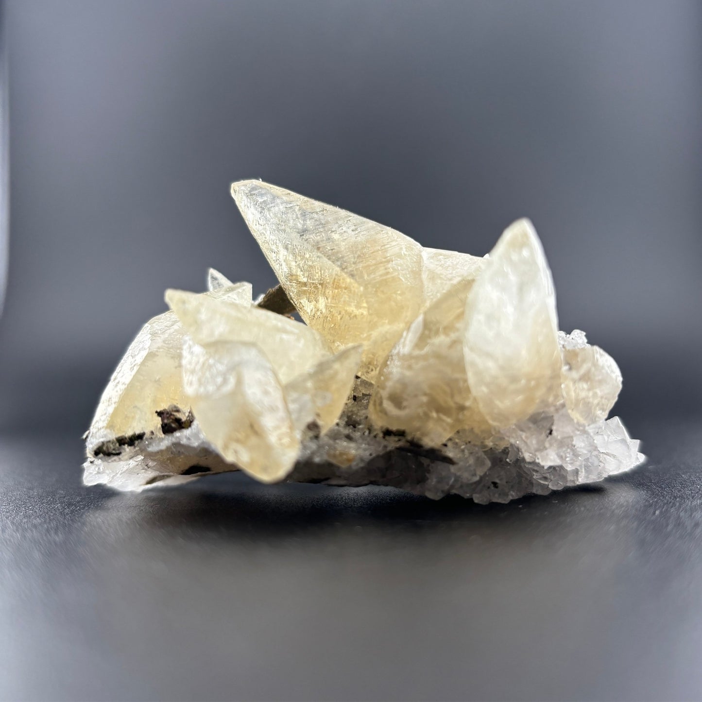 Calcite Crystal Cluster with Chalcopyrite from Missouri