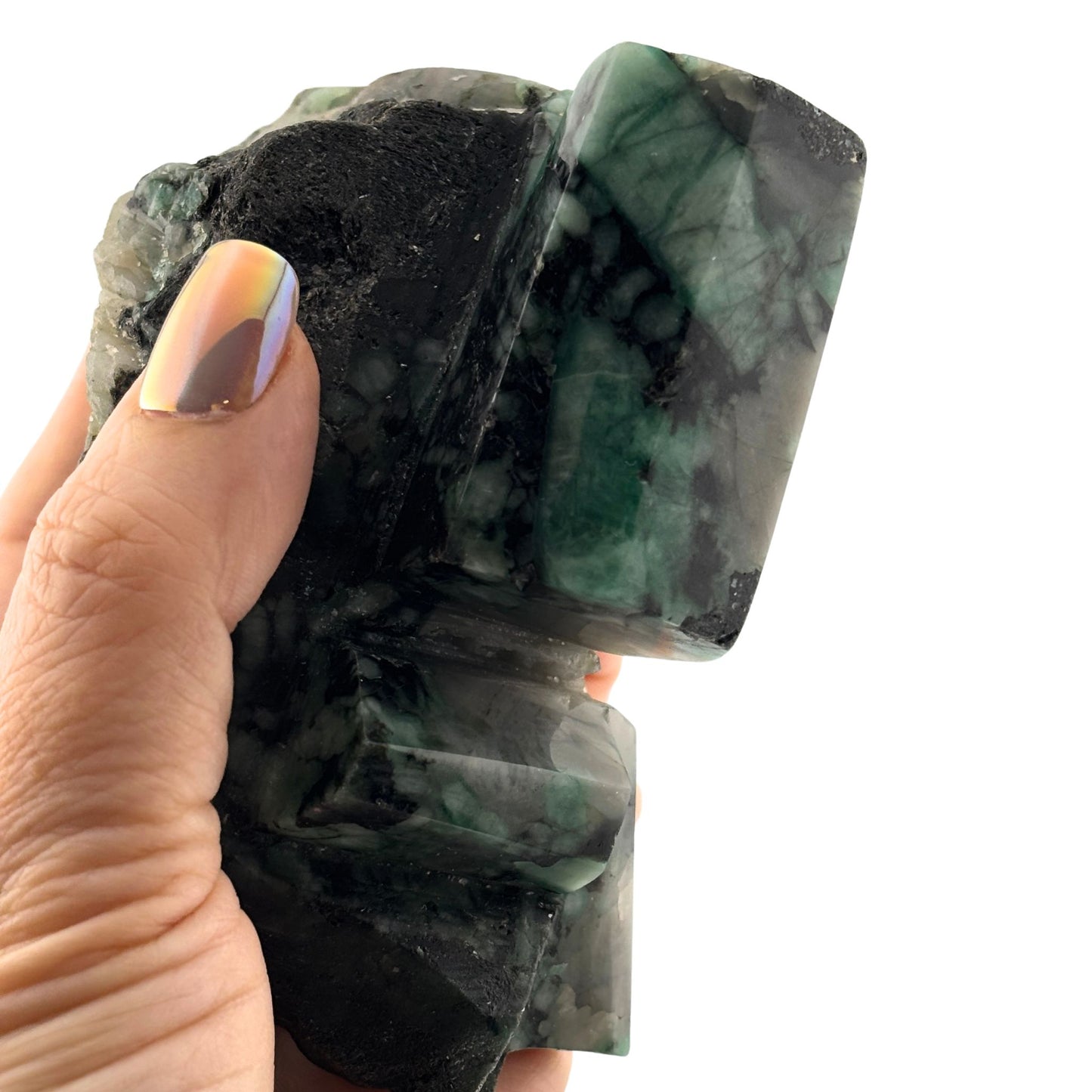 Emerald 1.1lb Semi-Polished Specimen in Matrix