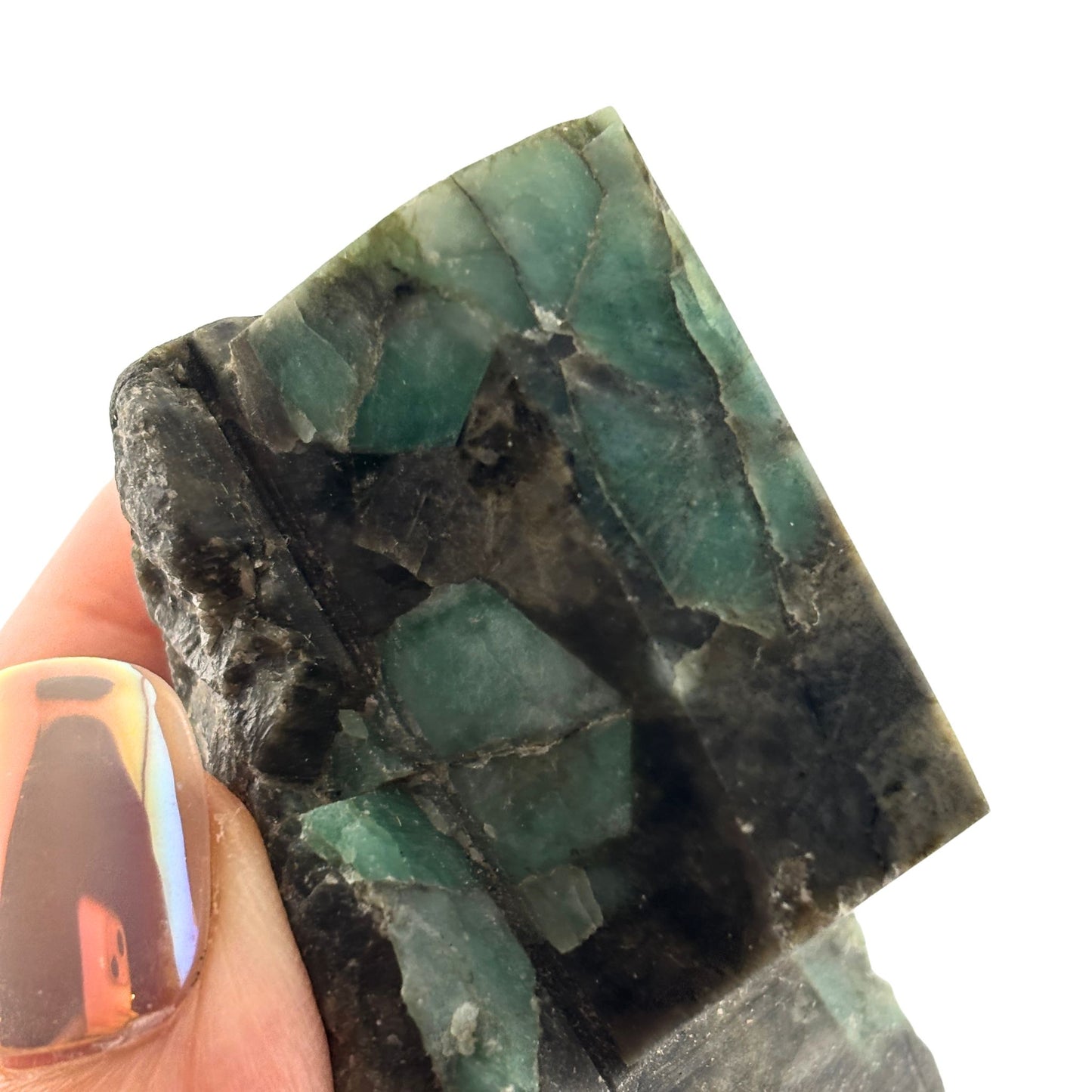 Emerald Semi-Polished Specimen in Matrix 124g