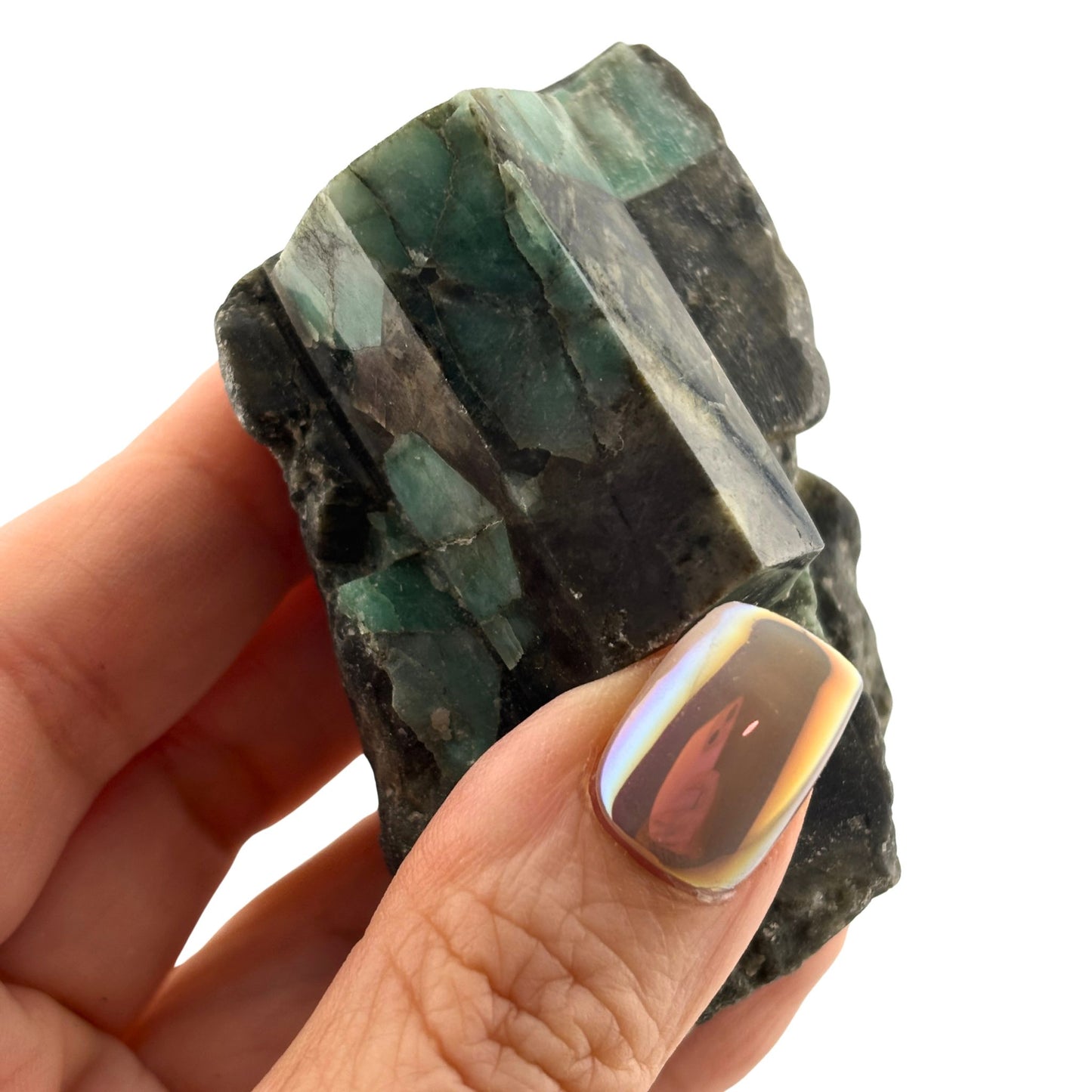 Emerald Semi-Polished Specimen in Matrix 124g