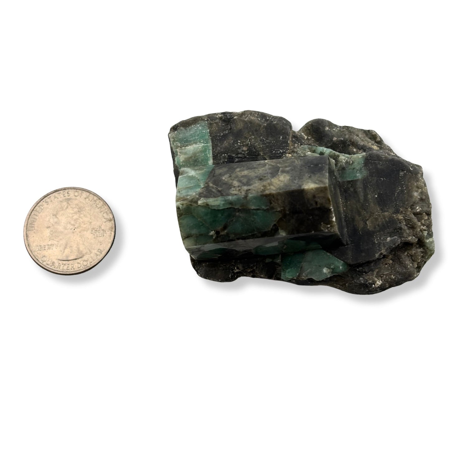 Emerald Semi-Polished Specimen in Matrix 124g