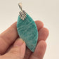 Amazonite Marquis Stone and Sterling Silver Pendant