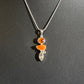 Spessartine Garnet and Topaz Sterling Silver Pendant