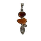Spessartine Garnet and Topaz Sterling Silver Pendant