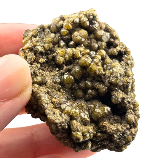 Green garnet cluster 