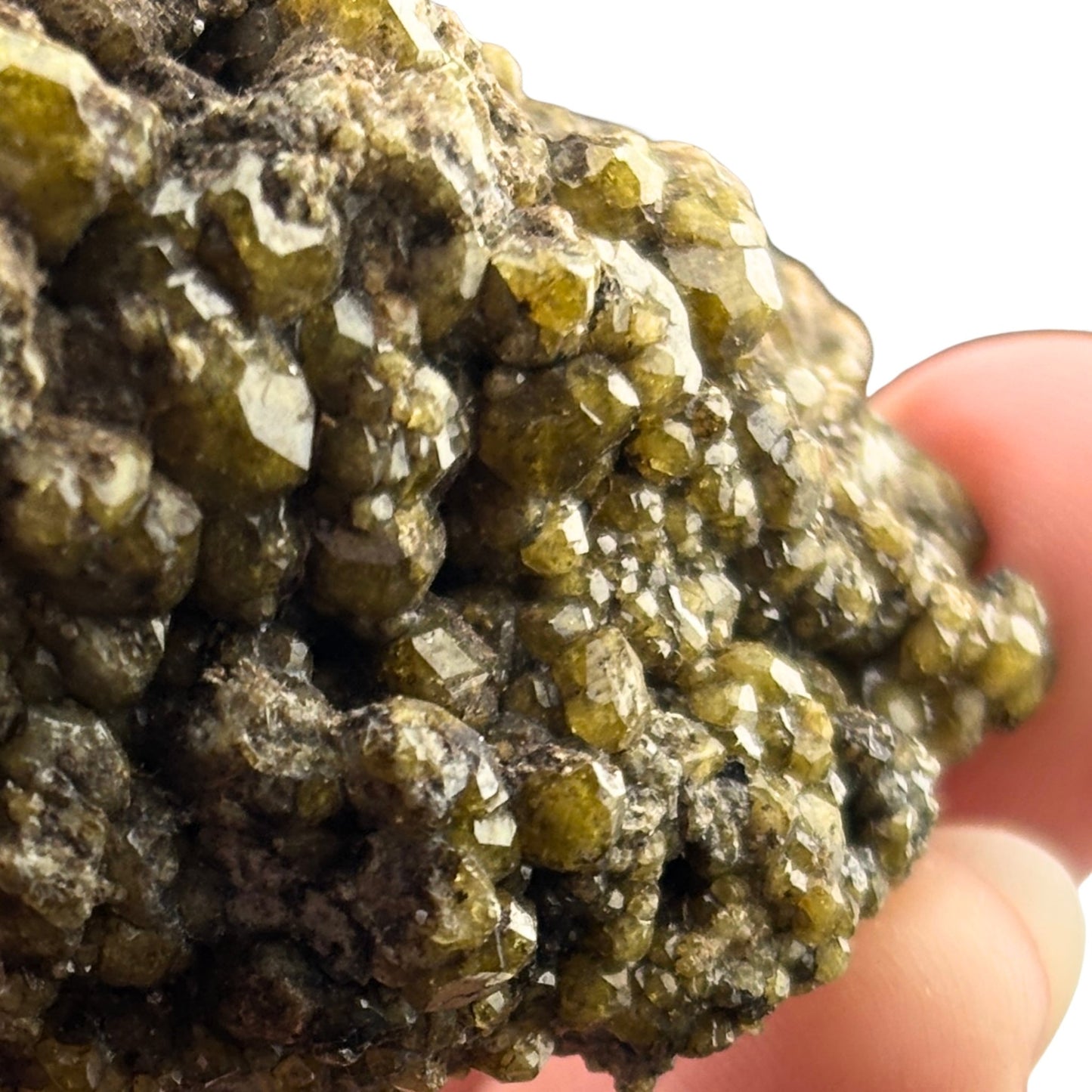 Green Garnet Crystal Cluster