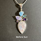 Hackmanite Amethyst Apatite Sterling Silver Pendant