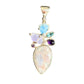 Hackmanite Amethyst Apatite Sterling Silver Pendant