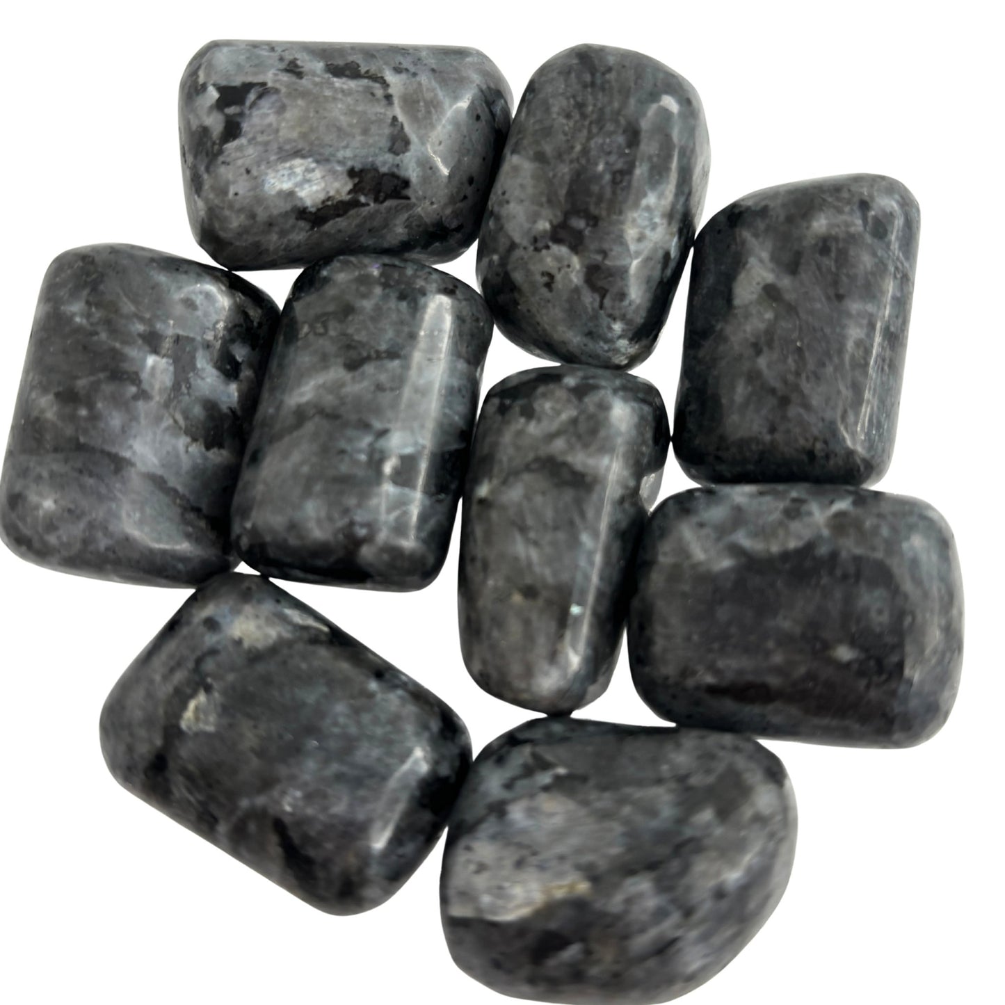 Larvikite Tumbled Pocket Stone in Multiple Sizes