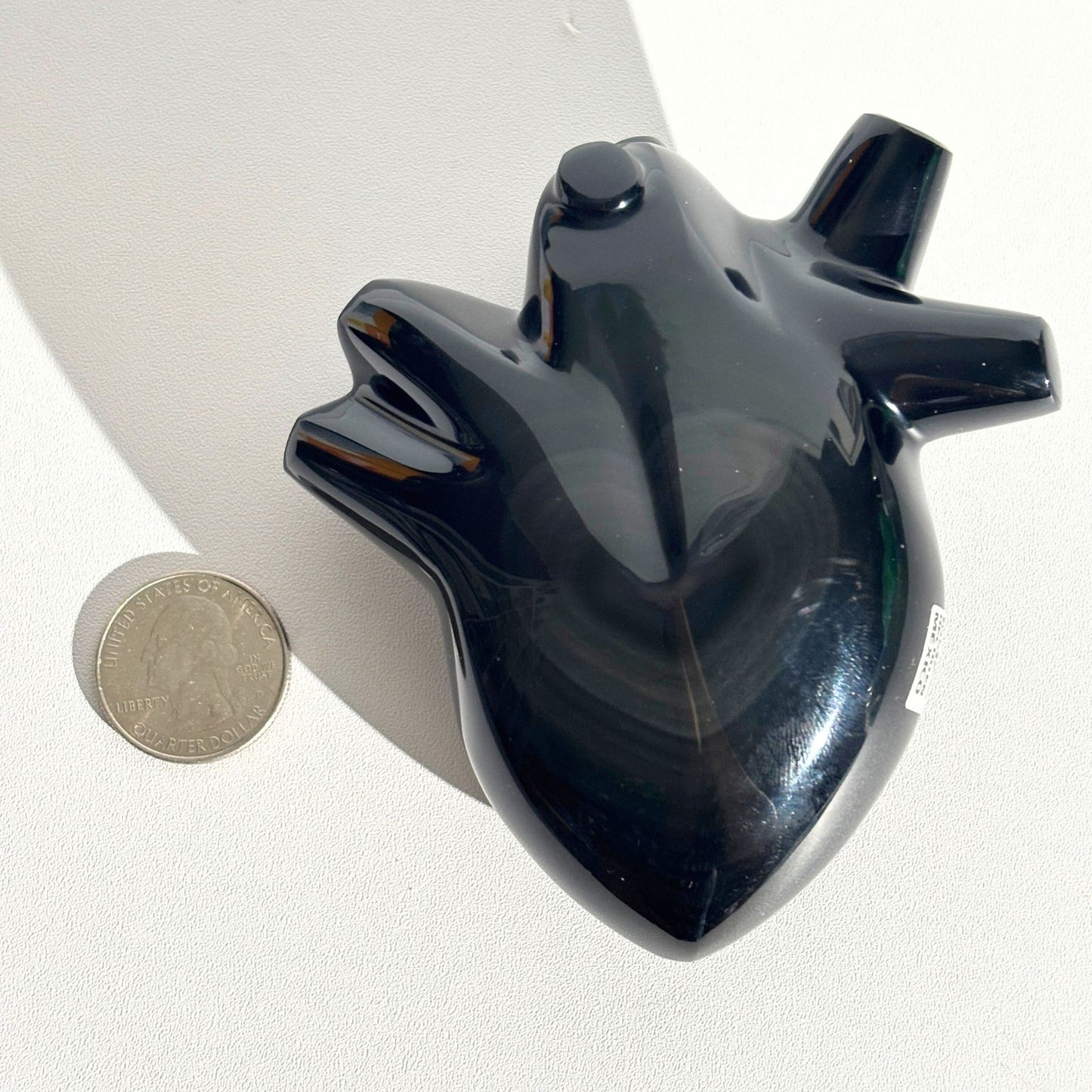 Rainbow Obsidian Anatomical Heart Polished Sculpture