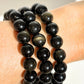 Gold Sheen Obsidian Bracelet - 10mm Stretchy Crystal Bracelet