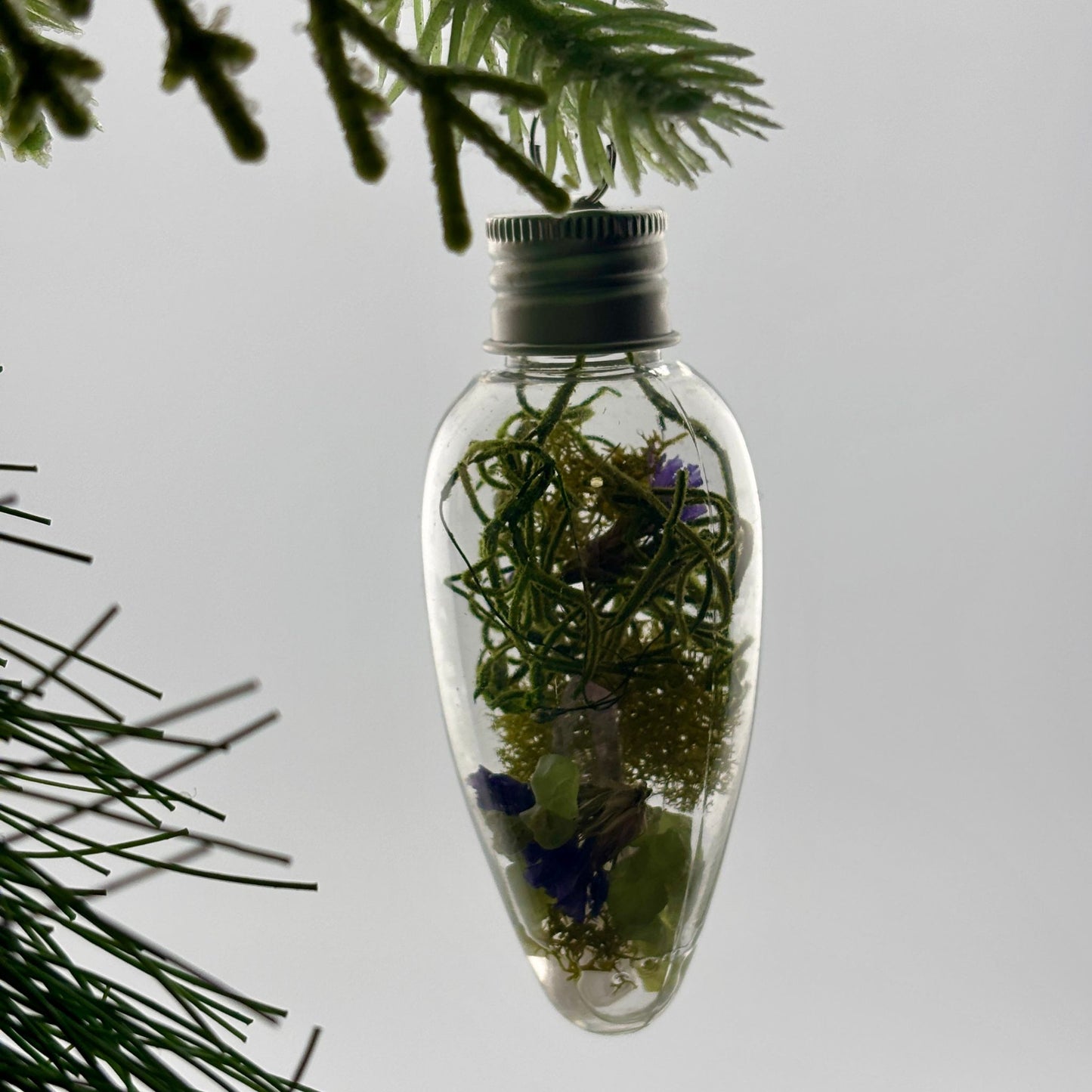 Handmade Crystal Ornament  - Terrarium Bulb Christmas Decoration