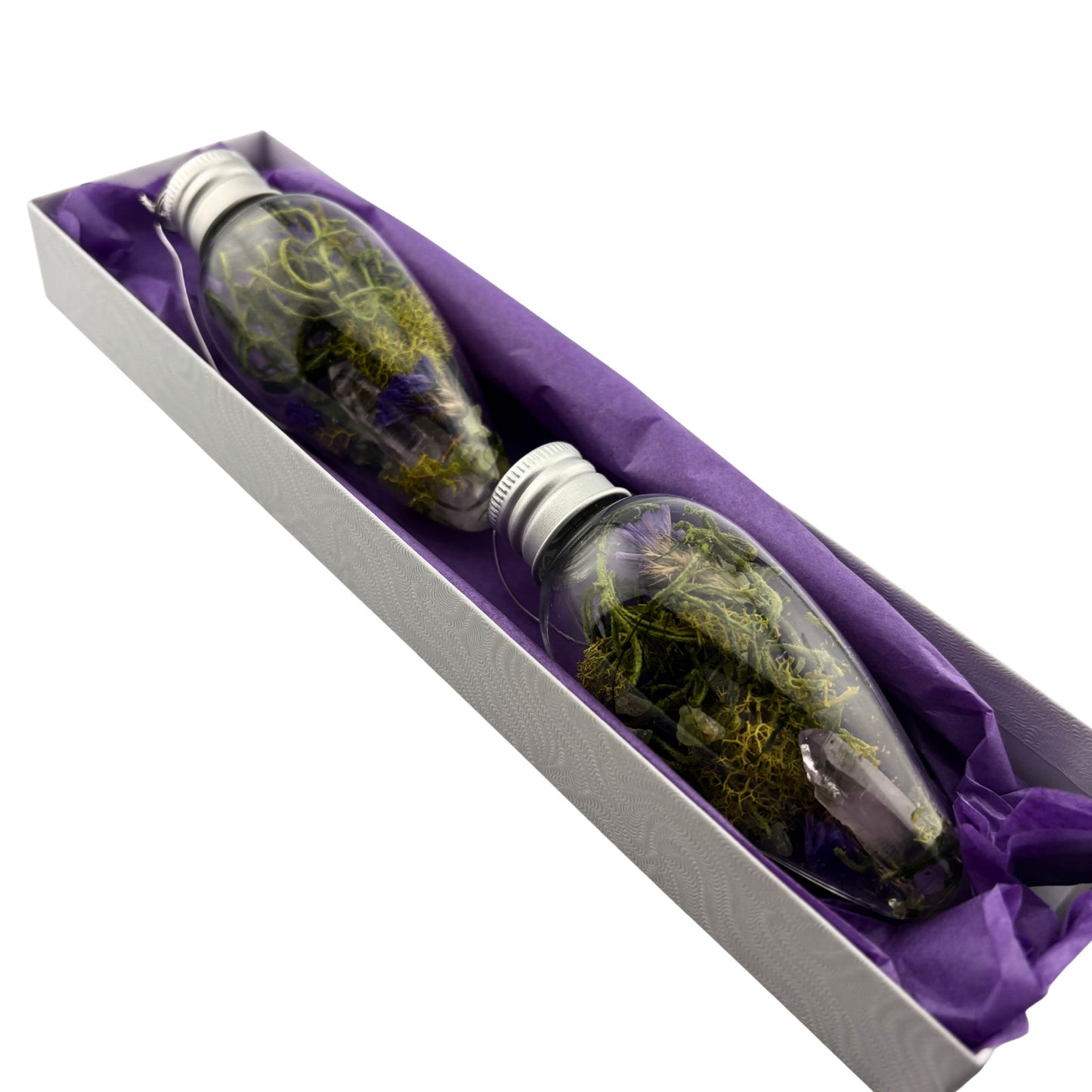 Handmade Crystal Ornament  - Terrarium Bulb Christmas Decoration