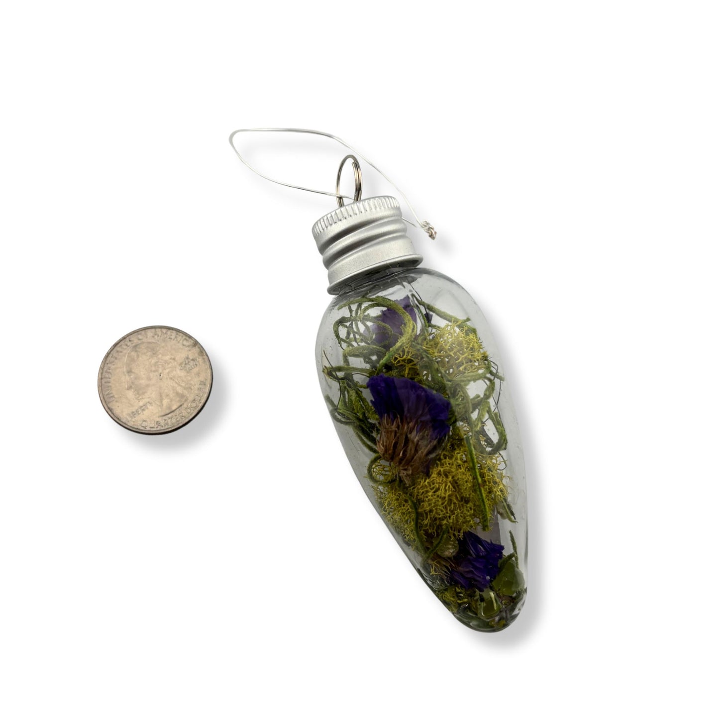 Handmade Crystal Ornament  - Terrarium Bulb Christmas Decoration