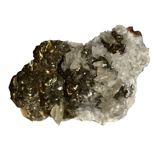 Pyrite and Calcite Crystal from Mexico - Natural Raw Mineral Specimen #2