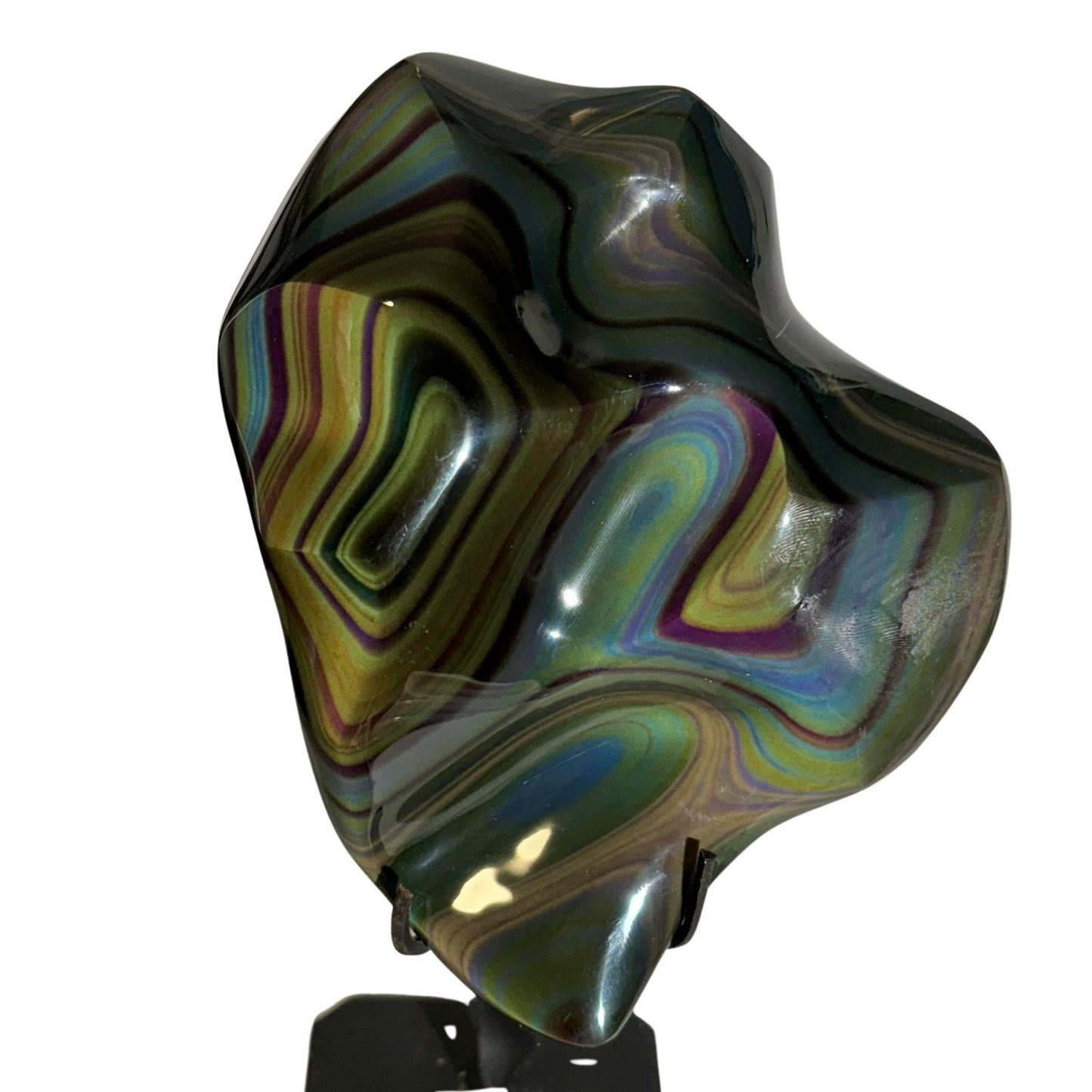 Rainbow Obsidian Freeform Display Piece - Large Polished Sculpture