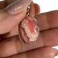 Rhodochrosite Pink Oval Silver Pendant