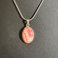 Rhodochrosite Pink Oval Silver Pendant
