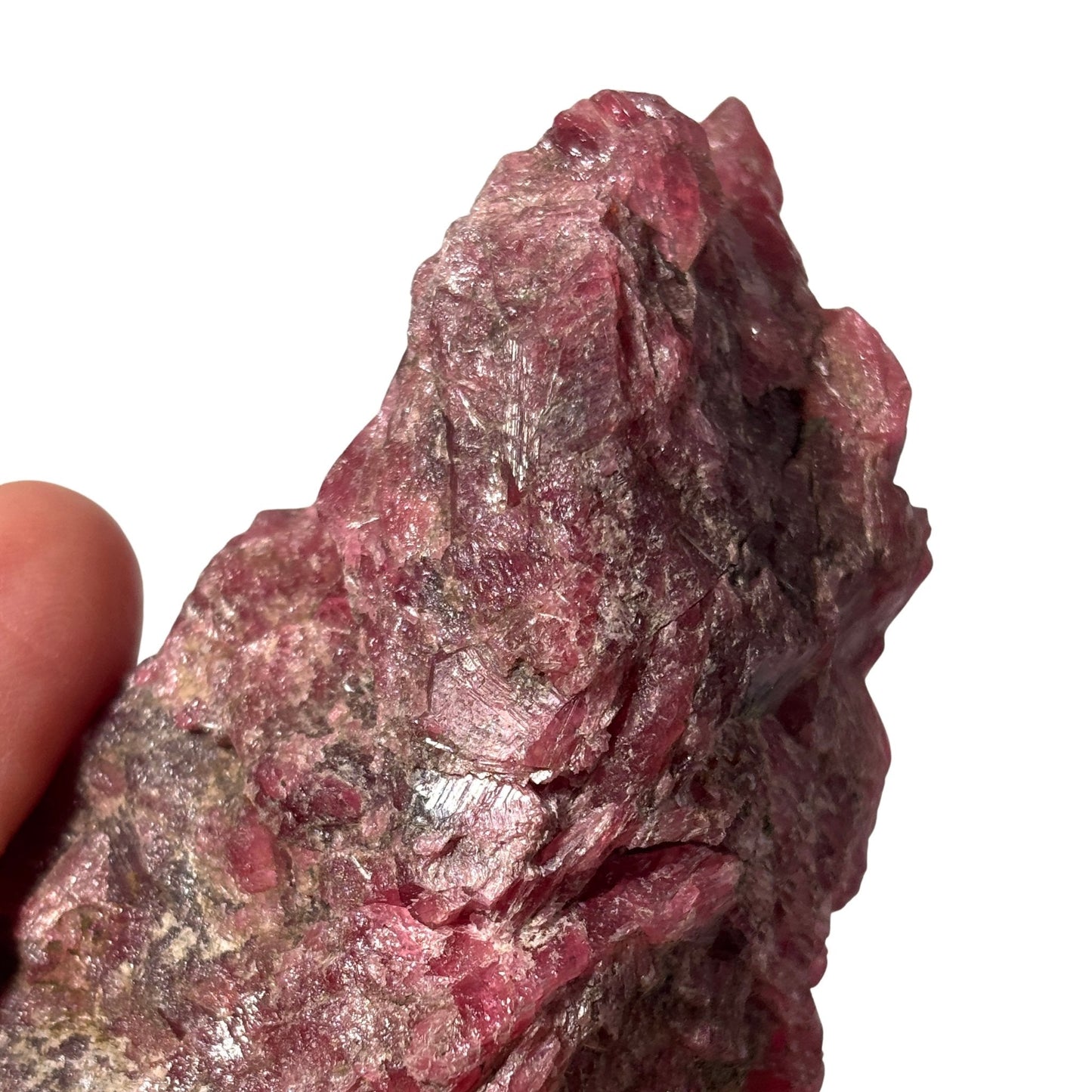Red Rhodonite Crystal Cluster from Morro da Mina
