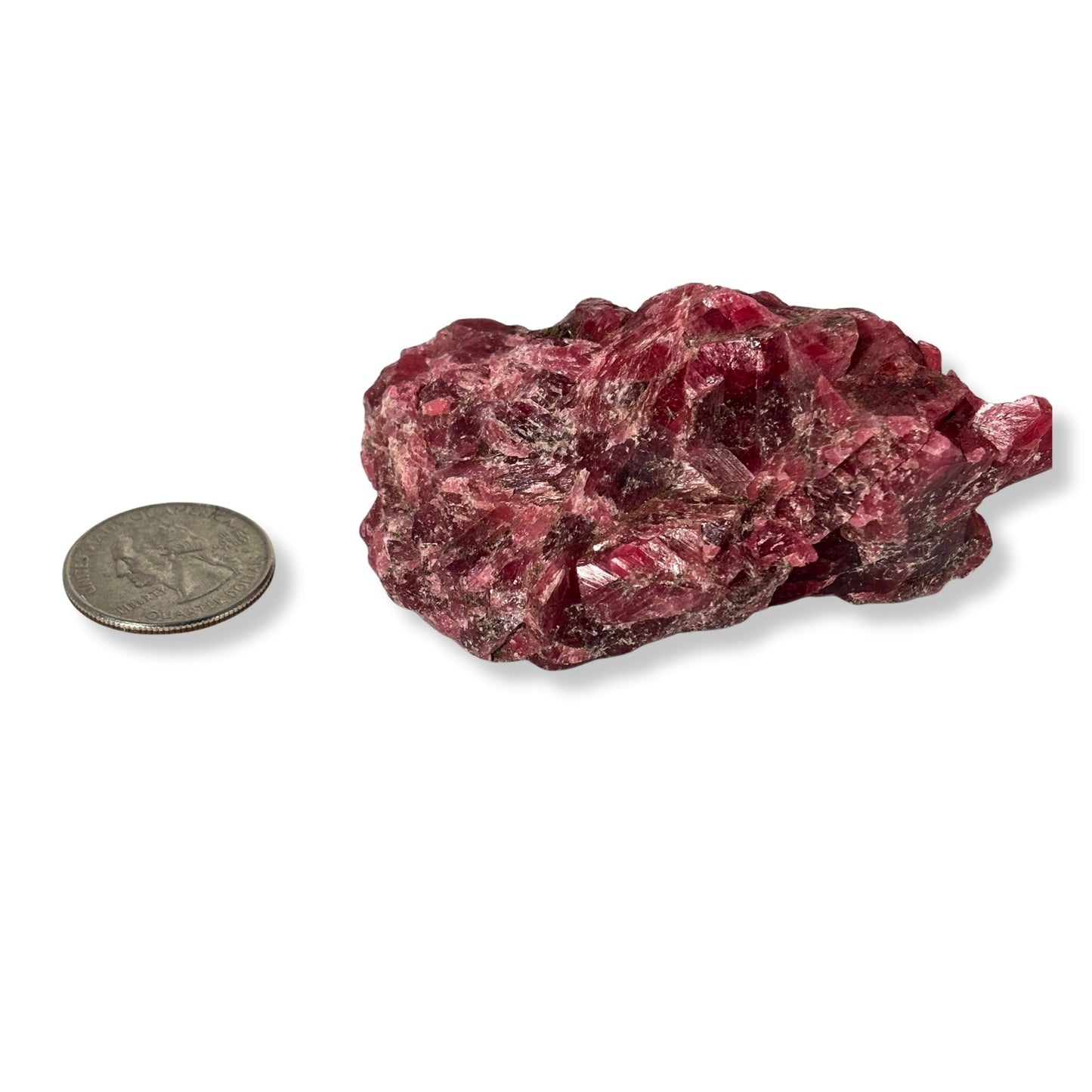 Red Rhodonite Crystal Cluster from Morro da Mina