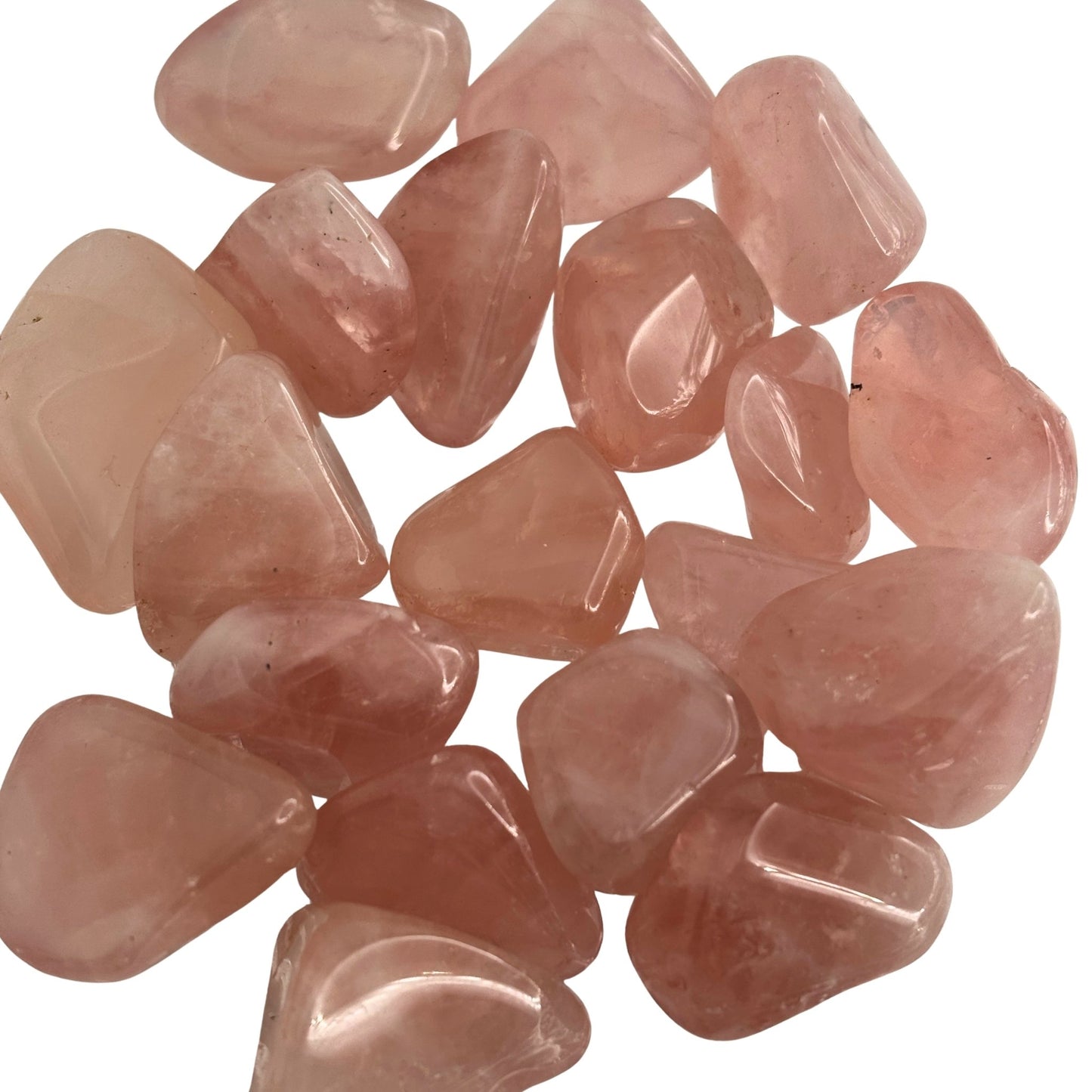 Rose Quartz Tumbled Pocket Stones in Multiple Sizes
