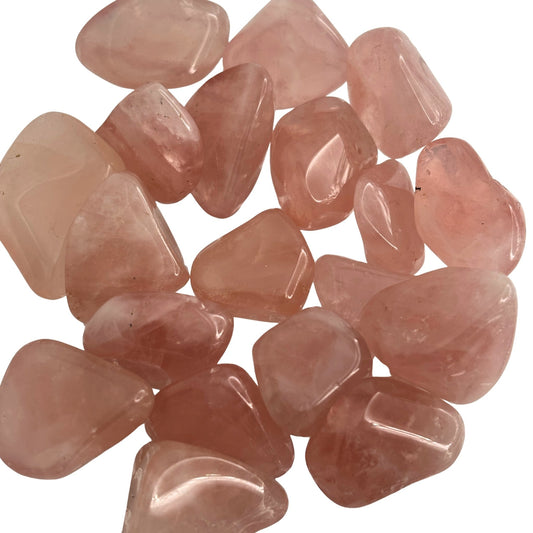 Rose Quartz Tumbled Pocket Stones in Multiple Sizes