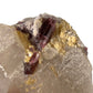 Rubellite Tourmaline Crystal and Lepidolite on Quartz Cluster, Purple Pink Tourmaline Mixed Mineral from Minas Gerais, Brazil